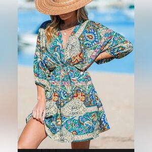 Paisley Dress/Swimsuit Cover-up